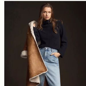 Maeve Cropped Turtleneck Sweater from Anthropologie size XS